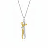 Steel Mother Child Pendant Necklace